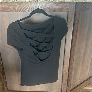 Express Black Crisscross Back Women's Top
